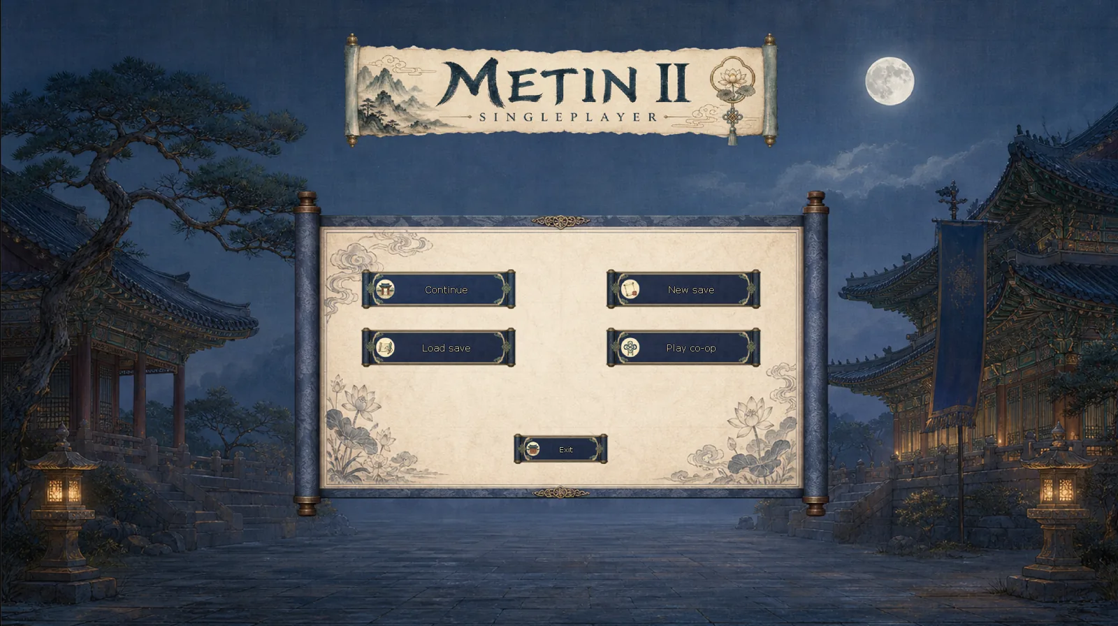 Metin3 single-player main menu